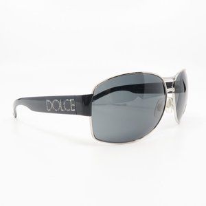 Dolce & Gabbana DG 2027-B 061/87 New Silver/ Gray Sunglasses 66mm with case